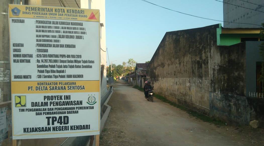 Jalan Beton di Kendari Mulai Dikerja Pekan Depan