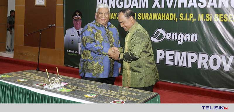 Pemrov Sultra Hibahkan Tanah Untuk Pembangunan Asrama TNI AD