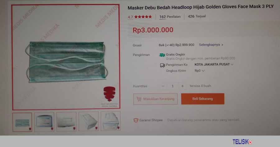 Waspada Corona, Harga Masker Melonjak Hingga Jutaan Rupiah