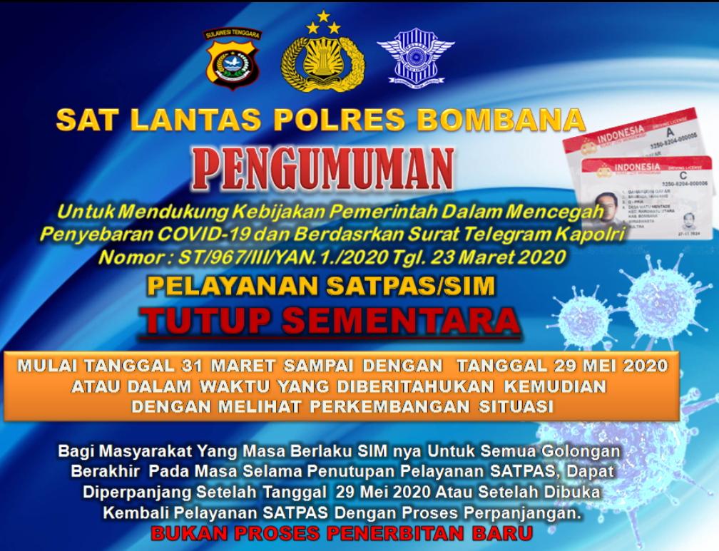 Pembuatan SIM di Bombana Ditutup