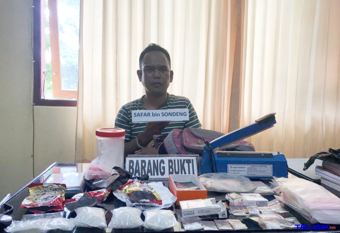 Polisi Amankan Pengedar dan 182,85 Gram Sabu