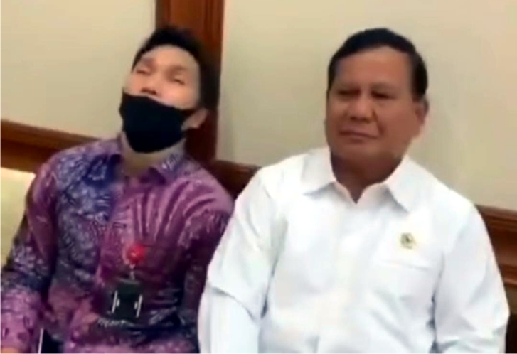 Aksi Prank Menhan Prabowo Pada Stafnya yang Tidur saat Rapat