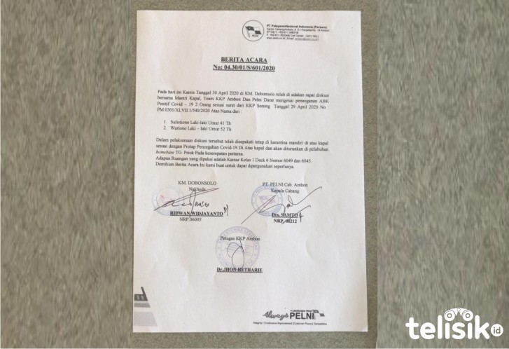 Hari ini Sandar di Pelabuhan Murhum, Dua ABK KM Dobonsolo Positif COVID-19