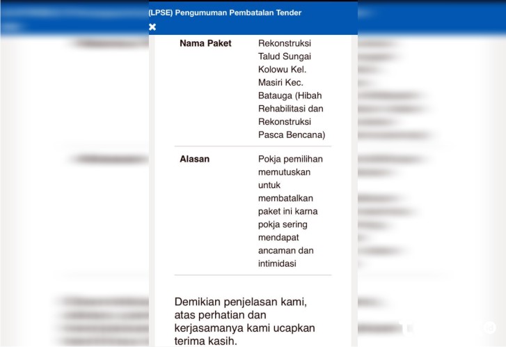 Empat Paket di Busel Batal Diumumkan Setelah Pemenang Tender Keluar