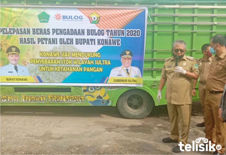 Surplus Beras, Konawe Kirim 500 Ton Beras ke Baubau