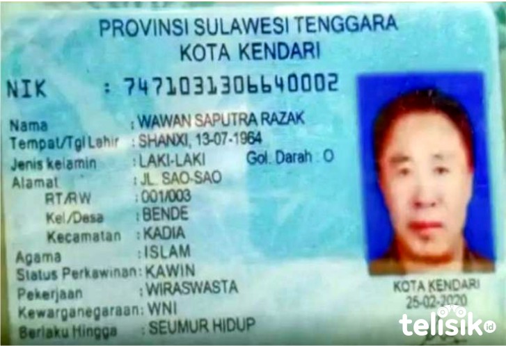 Soal KTP Palsu Mr. Wang, Lurah Bende Anggap Ada Permainan