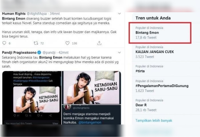 Diserang Buzzer, Bintang Emon Puncaki Trending Topik Twitter