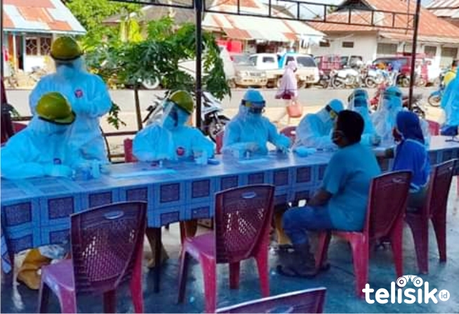 Gugus Tugas Konsel Rapid Test Massal di Pasar Andoolo Utama