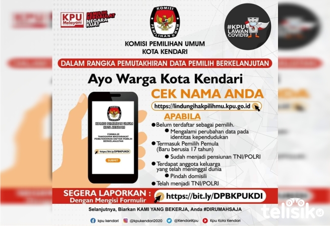 KPU Kendari Lakukan Pemutakhiran Data Pemilih Berkelanjutan