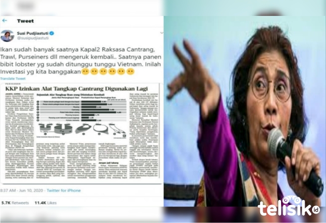 Kritik Susi Pudjiastuti Soal Penggunaan Cantrang yang Kembali Diizinkan