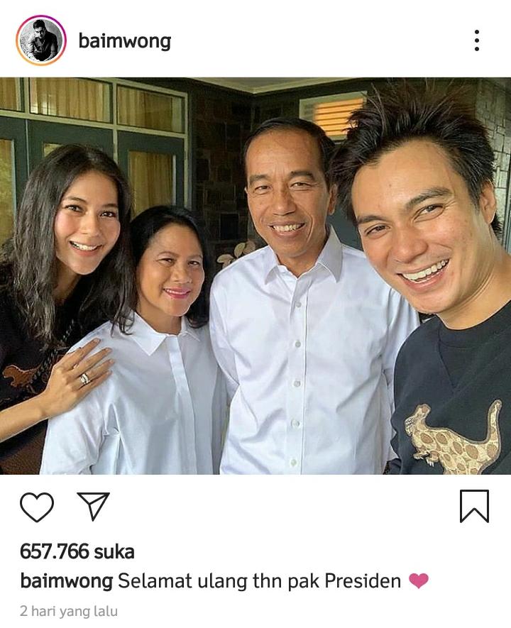 Sebut Jokowi Presiden Terbaik, Baim Wong Banjir Hujatan