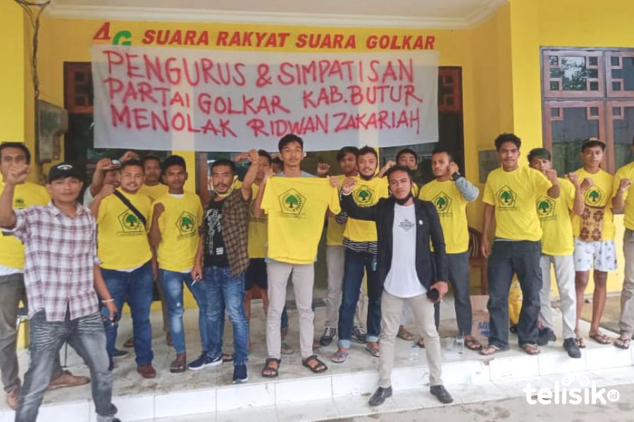 Ridwan Zakariah Diusul ke DPP, Pengurus Golkar Butur Demo DPD I