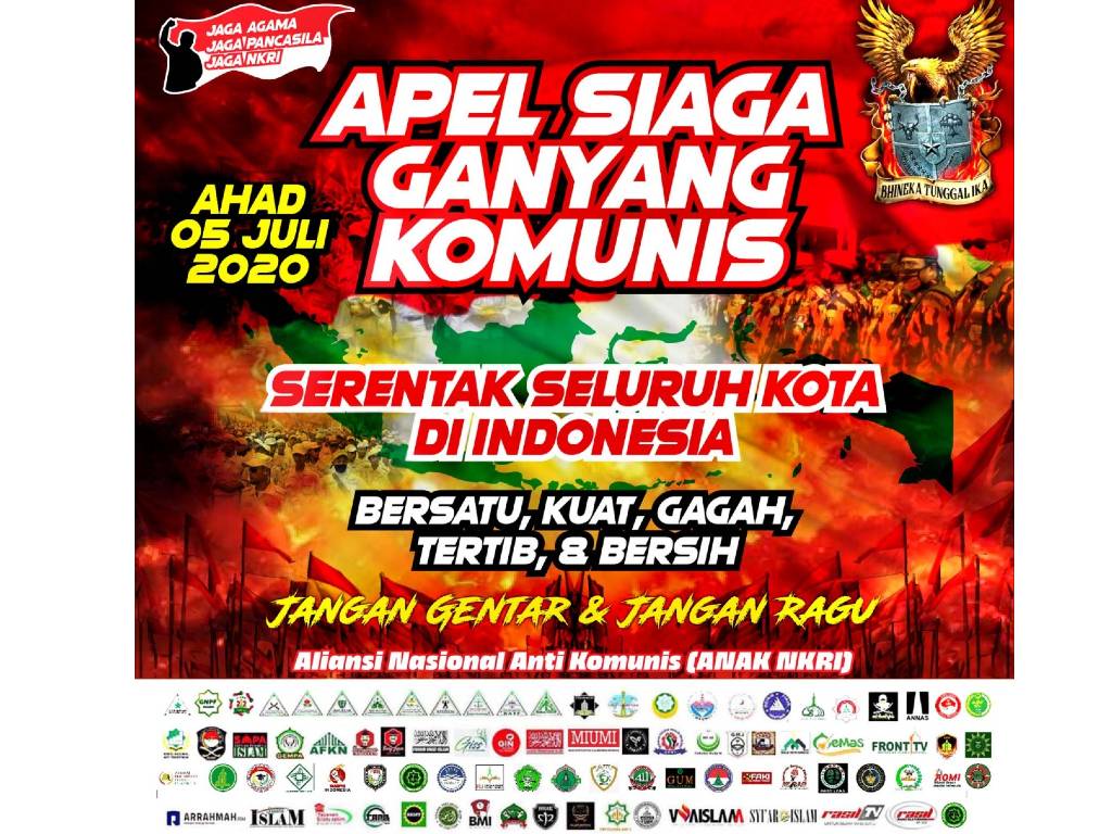 Aliansi Nasional Anti Komunis Hari Ini Gelar Apel Siaga Ganyang Komunis