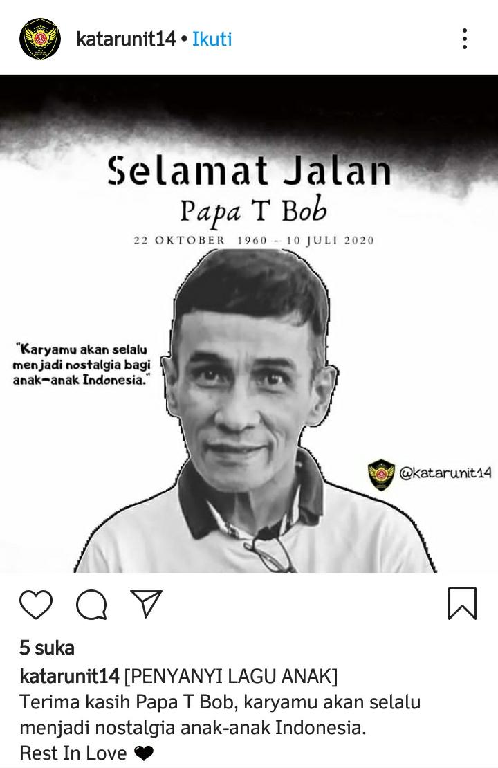 Papa T Bob Meninggal Dunia, Sang Pencipta Lagu Anak Legendaris Akan Selalu Dikenang