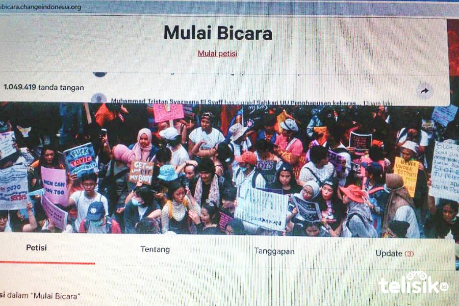 Petisi Online Gerakan Anti Kekerasan Seksual Raih Dukungan Lebih dari Sejuta Tanda Tangan