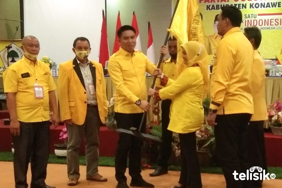 Irham Kalenggo Kembali Terpilih Aklamasi Pimpin Golkar Konsel