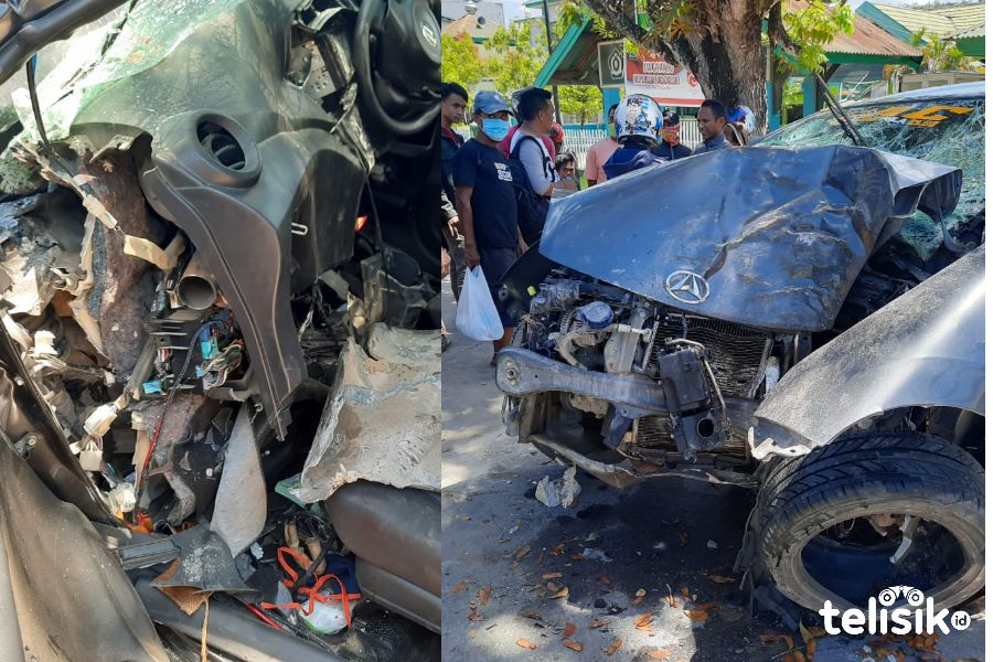 Mobil Hancur Tabrak Pohon, Dua Korban Masuk Rumah Sakit