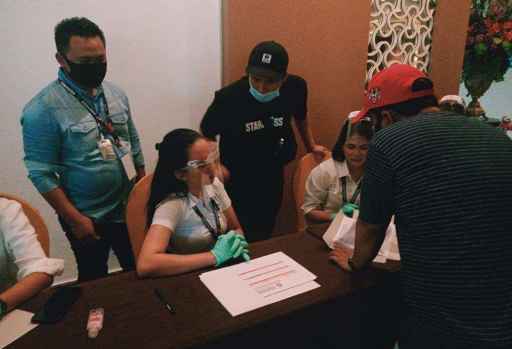 Rakorda Gerindra Sultra, Peserta dan Jurnalis Wajib Rapid Test