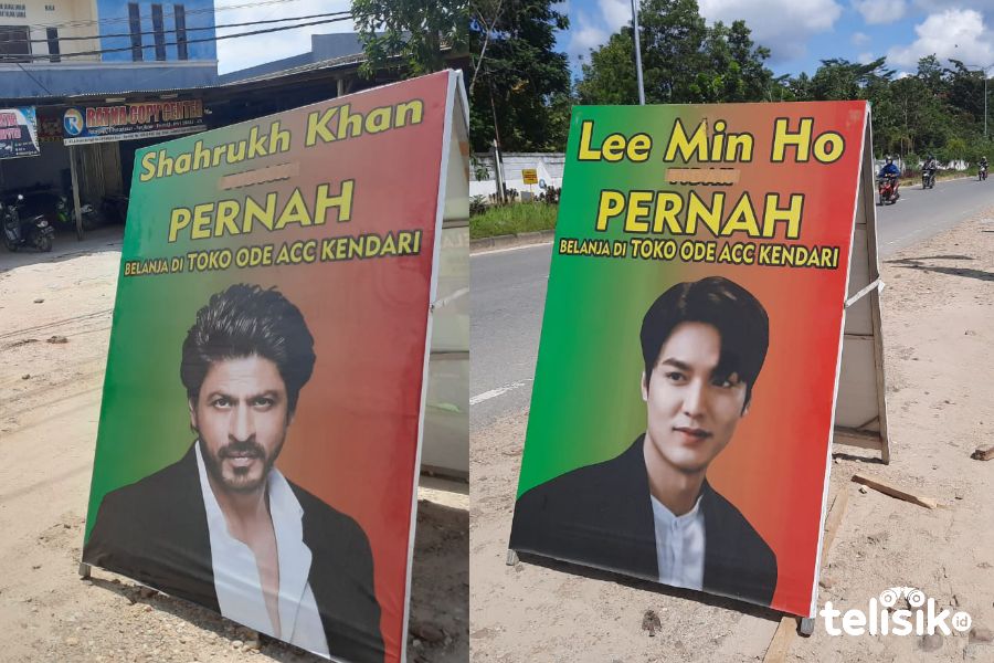 Uniknya Spanduk Shahrukh Khan dan Lee Min Ho Pernah Belanja di Toko Ode Acc