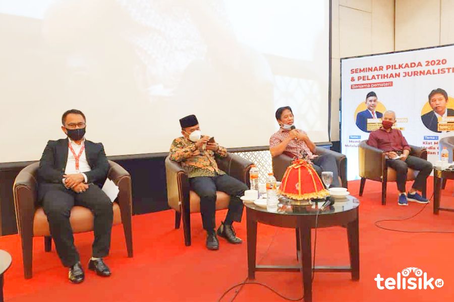 Seminar Pilkada dan Pelatihan Jurnalistik Online Telisik.id Sukses