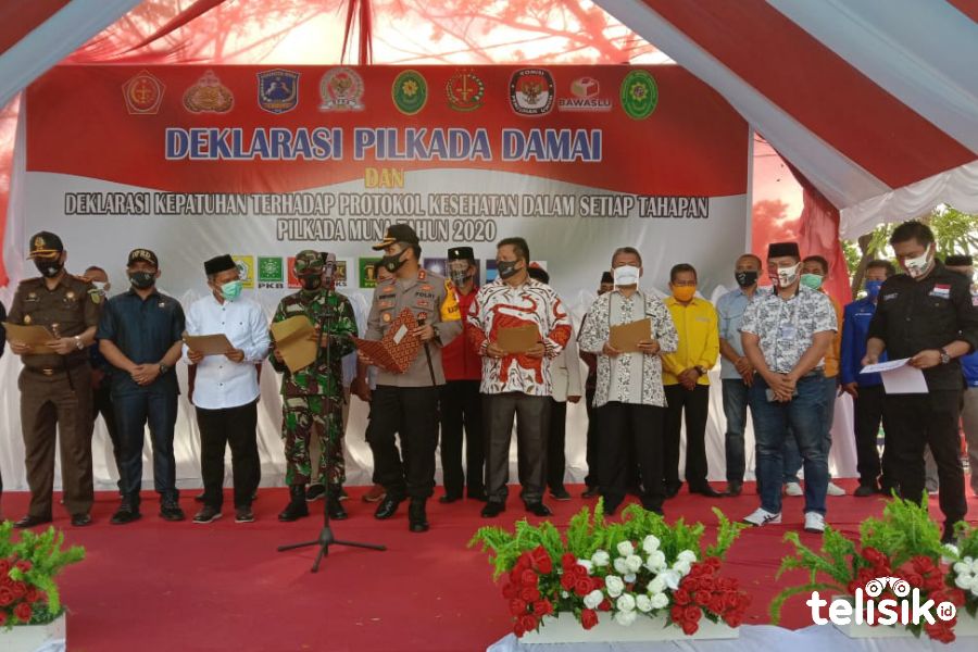 Dua Bapaslon Muna Ikrar Siap Kalah dan Terapkan Prokes