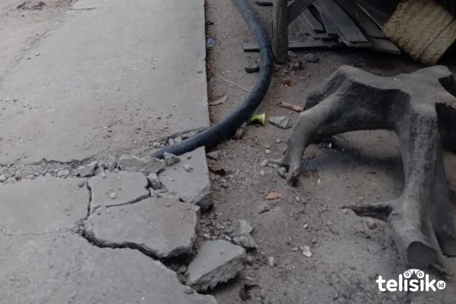 Jaringan Pipa PDAM Busel Merusak Fasilitas Umum