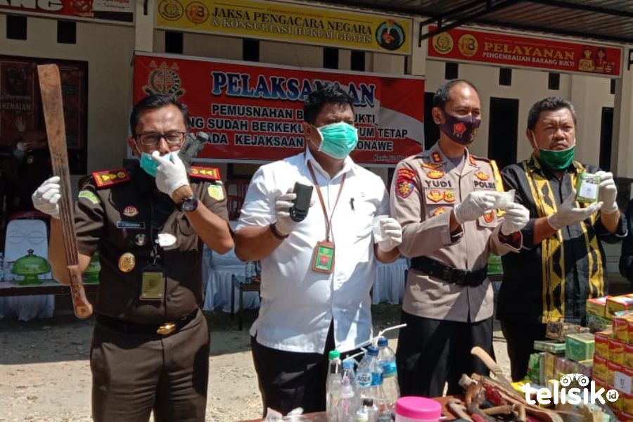 Kejari Konawe Musnahkan Barang Bukti, Perkara Narkoba Terbanyak