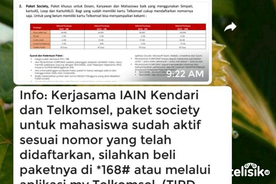Mahasiswa IAIN Kendari Keluhkan Bantuan Paket Data Tak Terealisasi