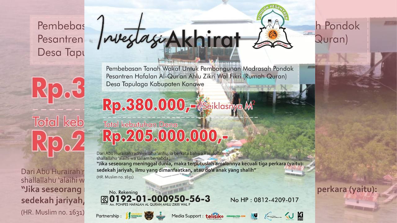 Bantu Wakaf Bebaskan Lahan Rumah Quran Desa Tapulaga