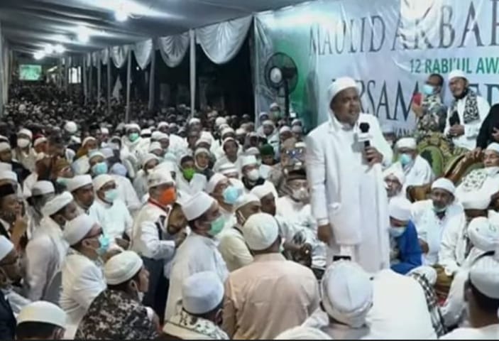 Habib Rizieq Shihab Akui Sulit Jaga Jarak saat Acara Maulid Nabi