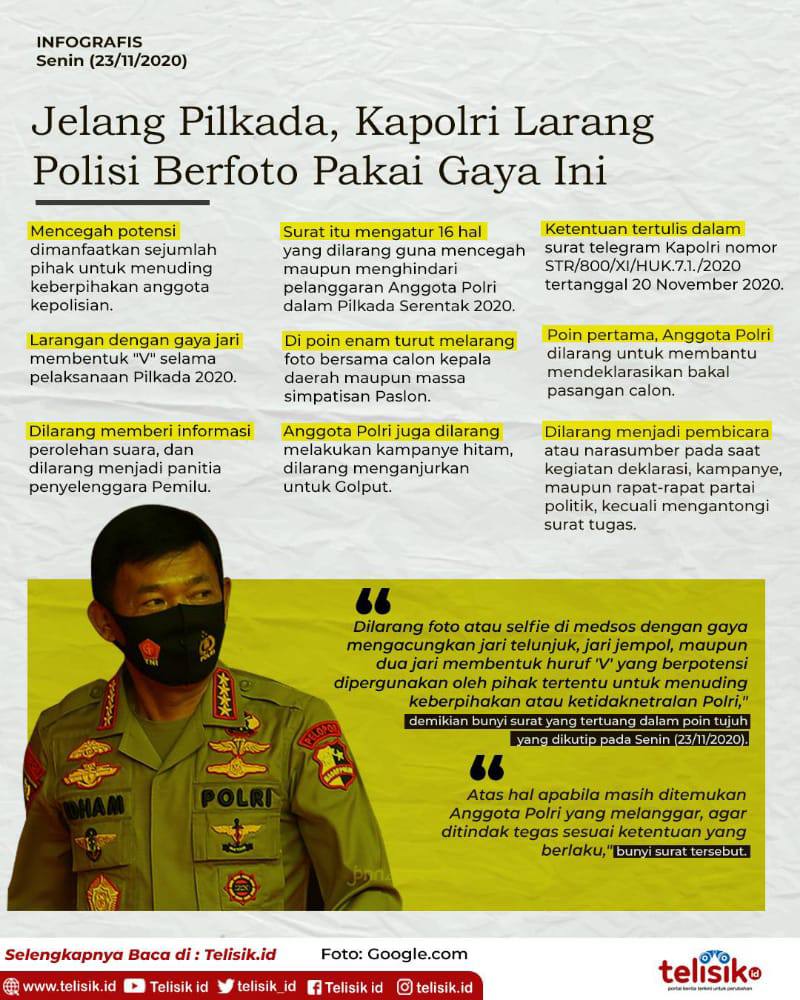 Infografis: Jelang Pilkada, Kapolri Larang Polisi Berfoto Pakai Gaya Ini
