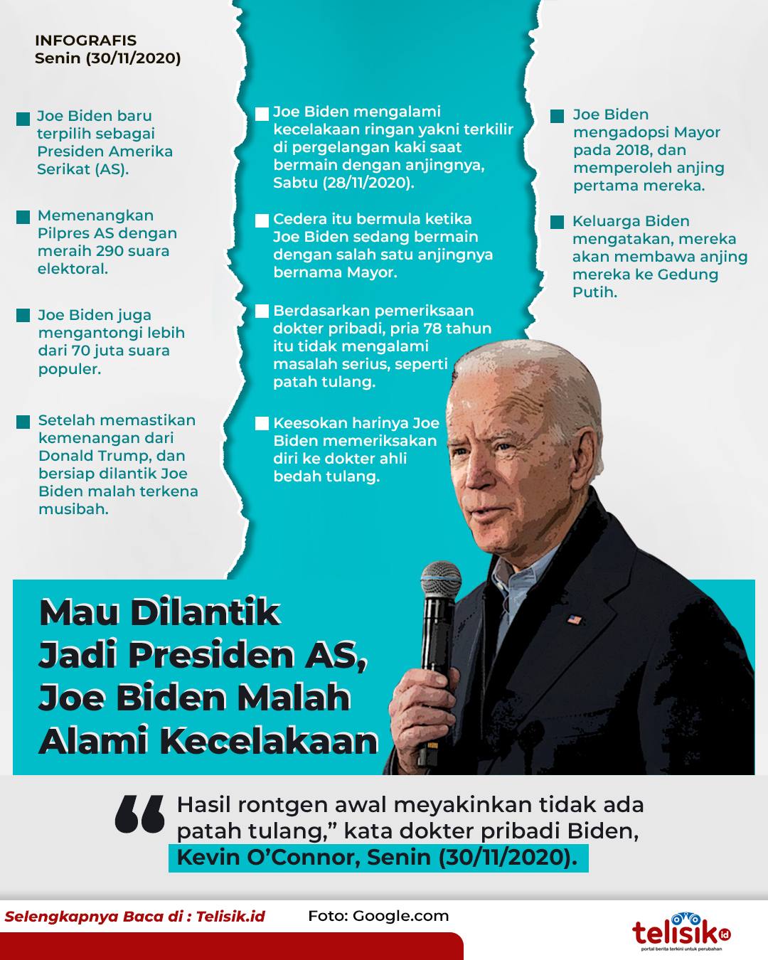 Infografis: Mau Dilantik Jadi Presiden AS, Joe Biden Malah Alami Kecelakaan