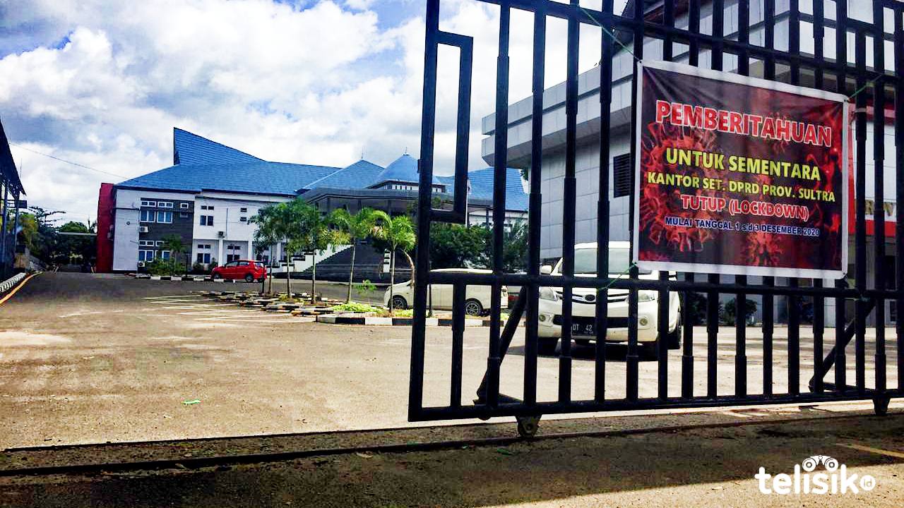 30 Staf Reaktif, Kantor DPRD Sultra Kembali Ditutup