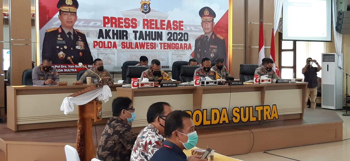 2.390 Tindak Pidana Ditangani Polda Sultra Sepanjang Tahun 2020