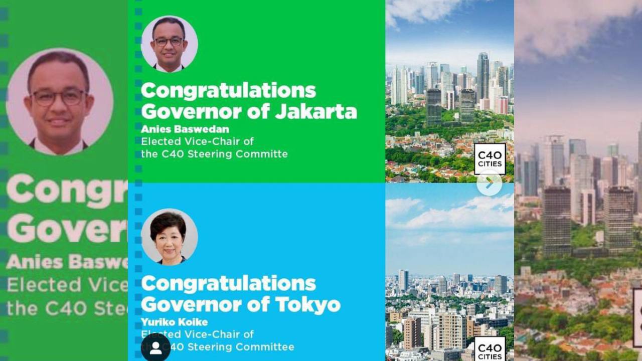 Anies Bersama Gubernur Tokyo Ditunjuk Jadi Wakil Ketua Dewan Pengarah C40 Cities