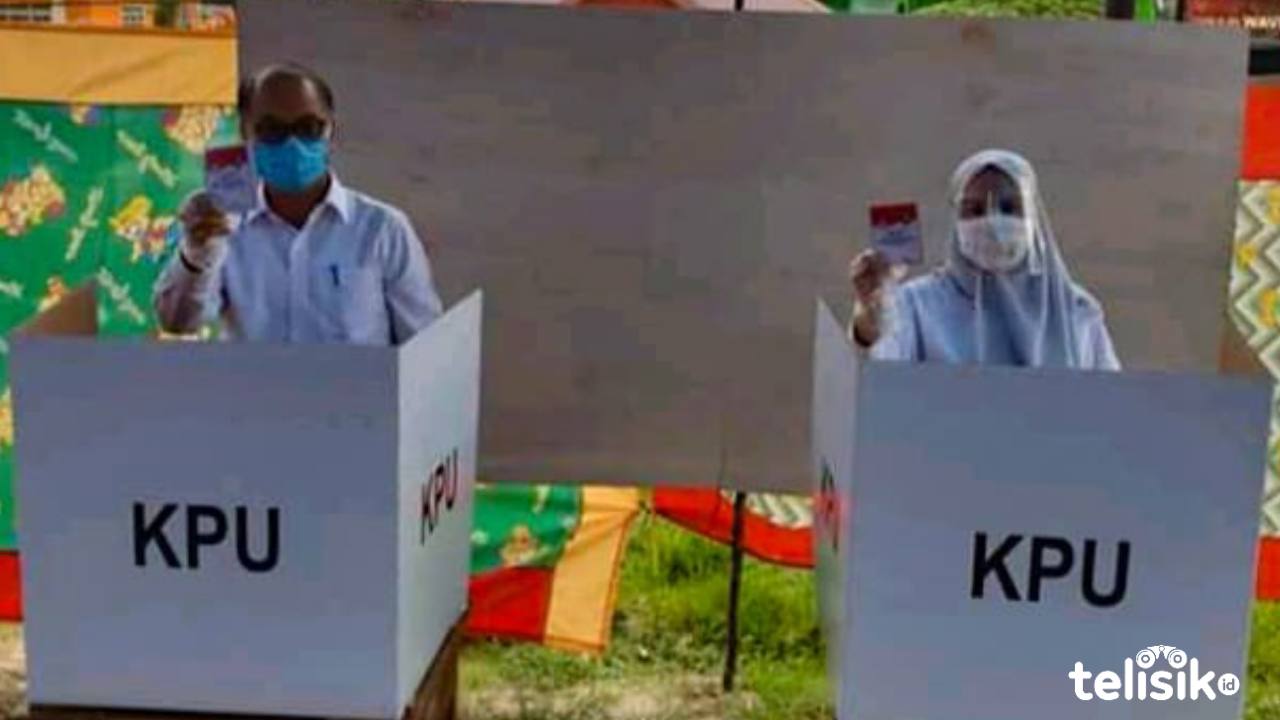 Didampingi Istri, Surunuddin Mencoblos di TPS II Potoro