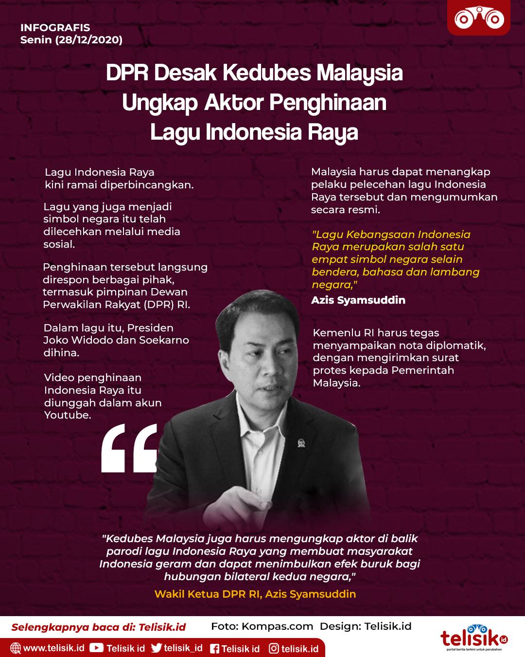 Infografis: DPR Desak Kedubes Malaysia Ungkap Aktor Penghinaan Lagu Indonesia Raya