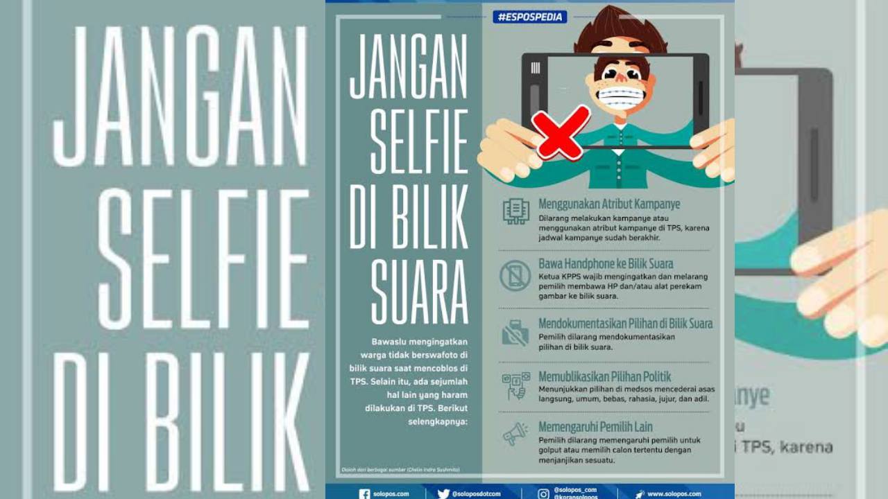 Pemilih Dilarang Bawa HP di Bilik Suara