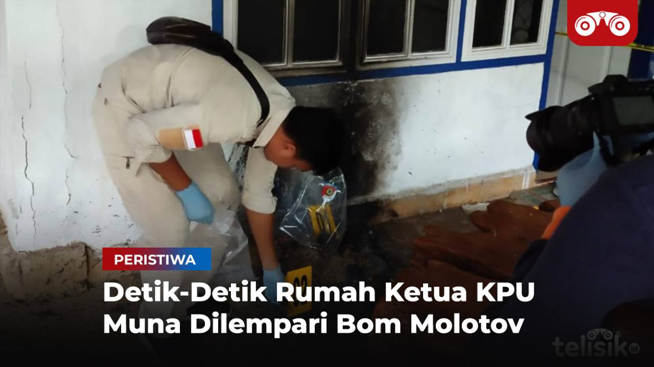 Video: Detik-Detik Rumah Ketua KPU Muna Dilempari Bom Molotov
