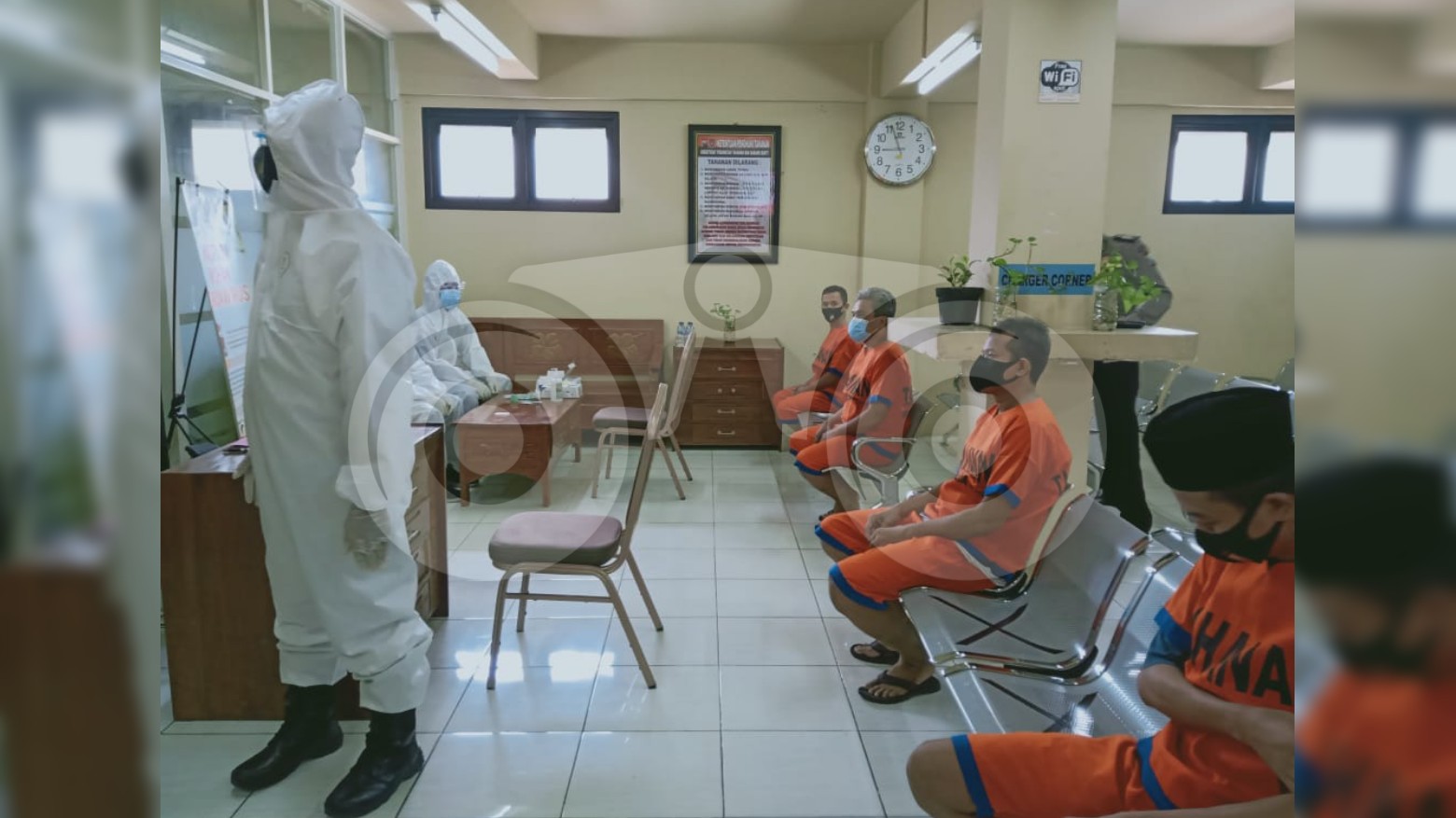 Besuk Tahanan di Polda Jatim Lewat Virtual