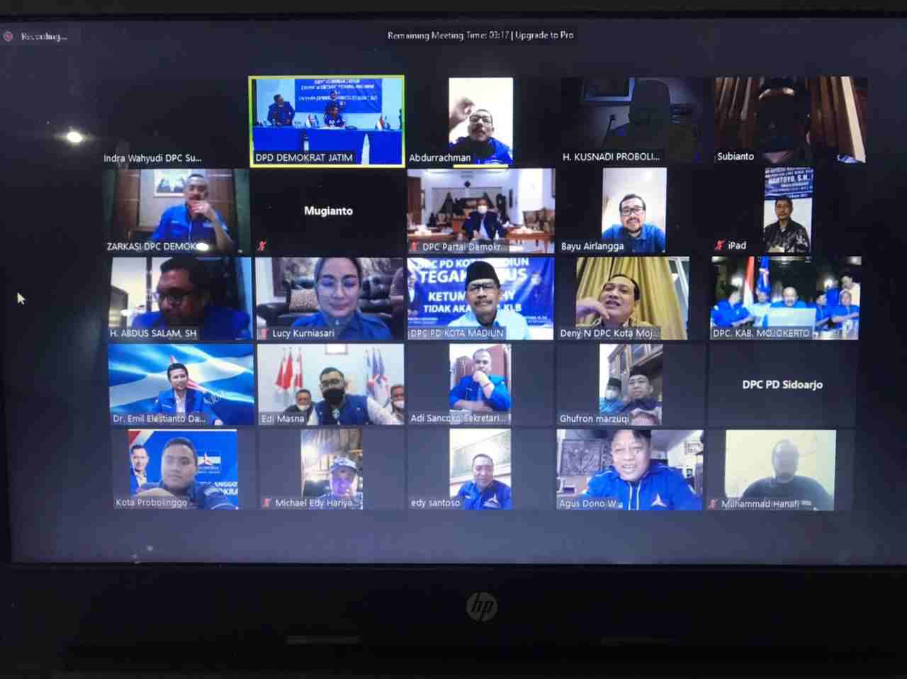 Gelar Apel Siaga Virtual, Demokrat se-Jatim Tolak KLB