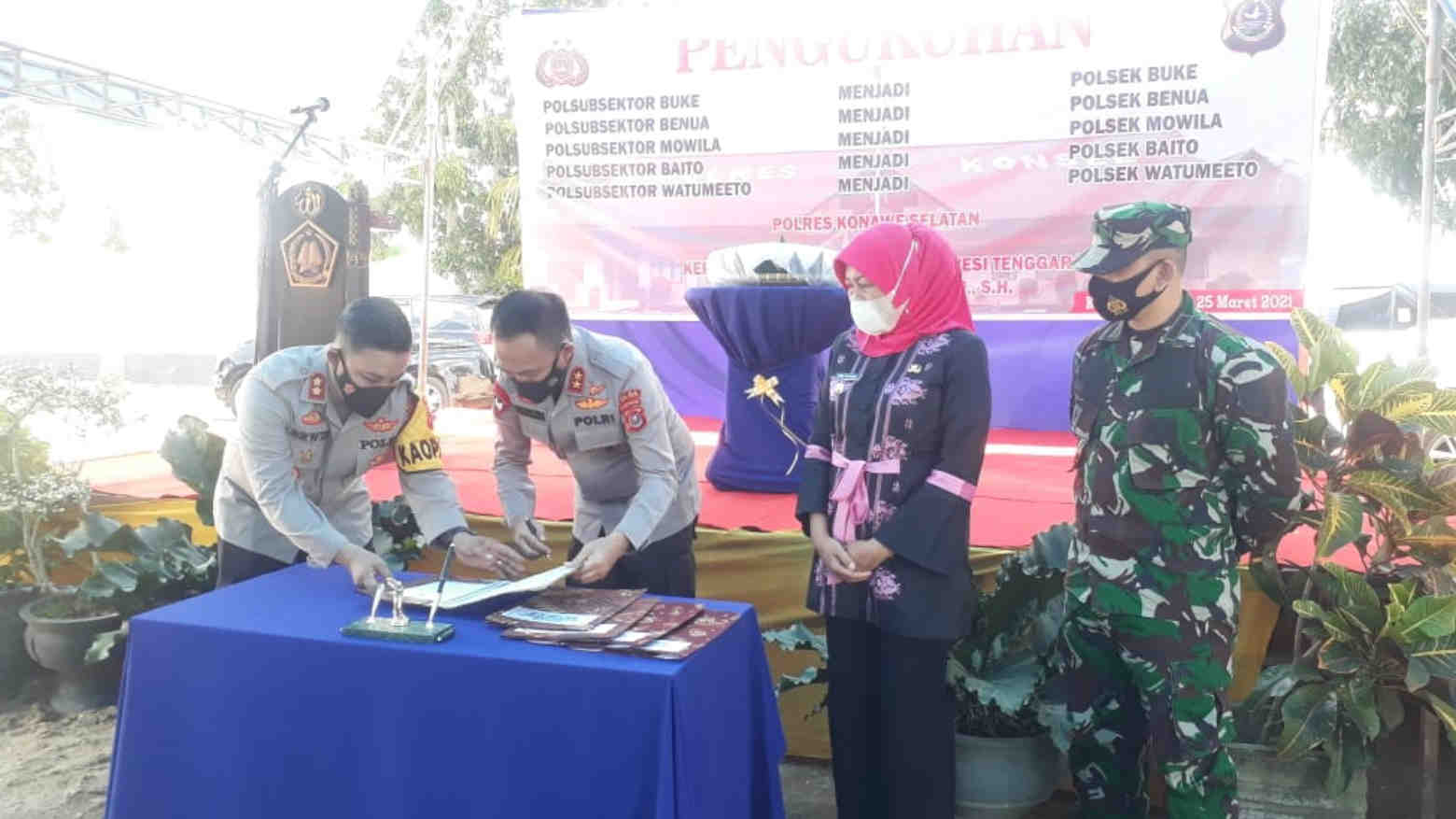 Lima Polsek Baru di Konsel Diresmikan