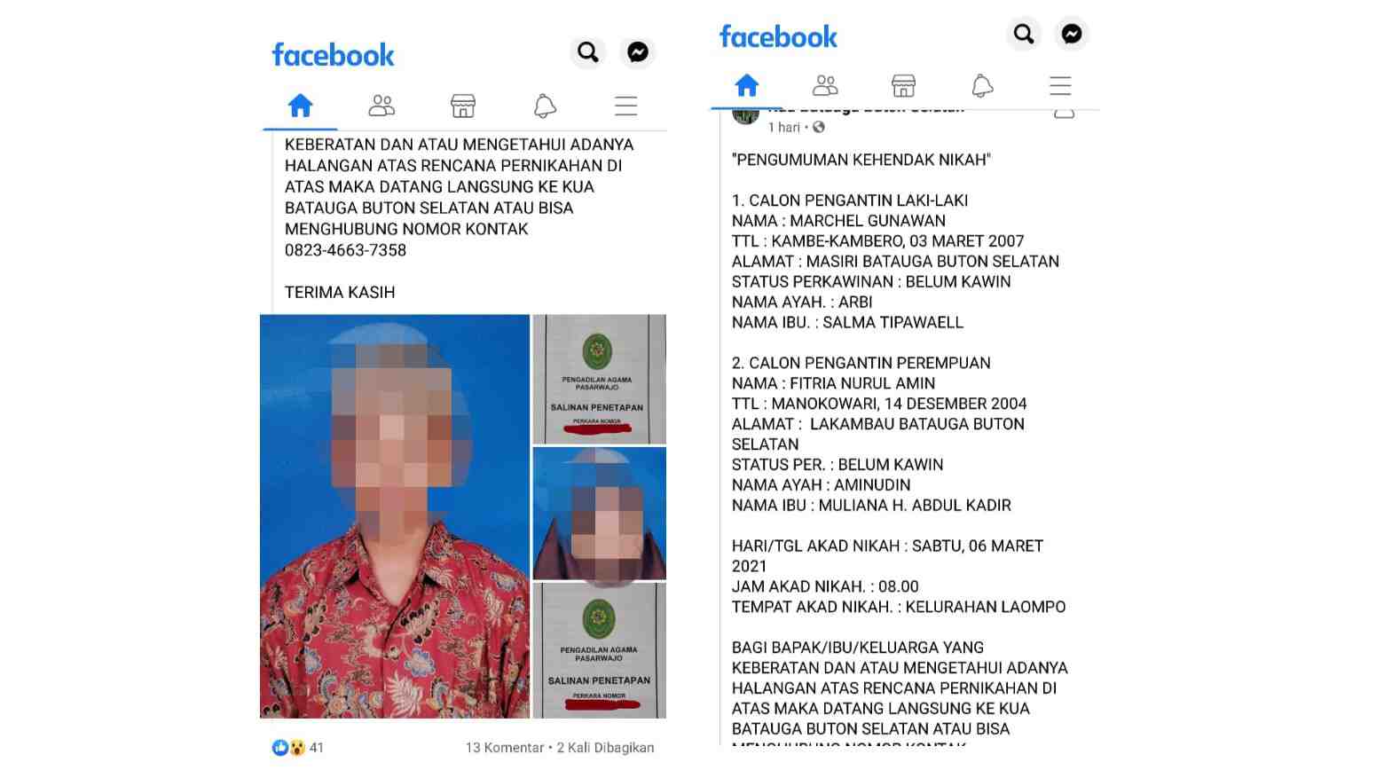 Pasangan Pelajar SMP di Buton Selatan Daftar Perkawinan di KUA