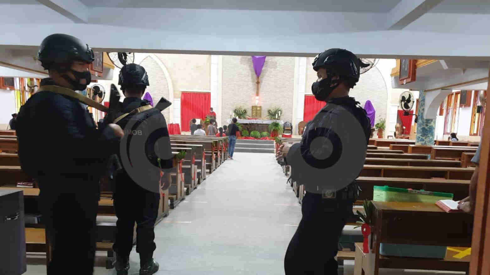 Pasca Bom Makassar, Brimobda Sultra Perketat Pengamanan di Tempat Ibadah
