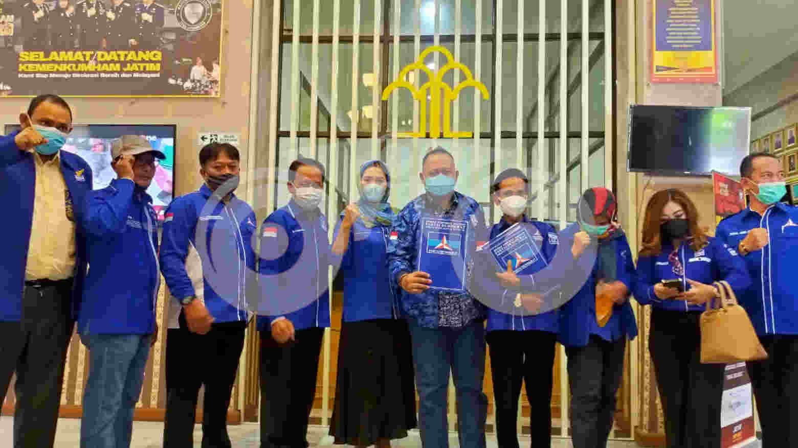 Solid di Bawah AHY, Demokrat Jatim Unjuk Diri di Kanwil Kemenkumham