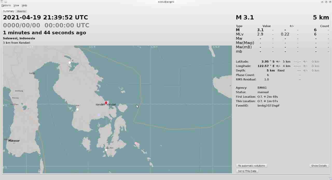 Gempa Tektonik Guncang Kendari, BMKG: Tidak Berpotensi Tsunami