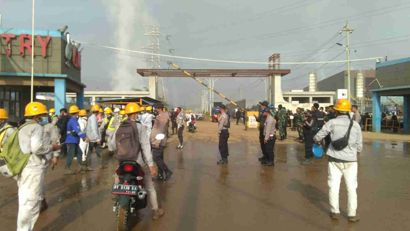 Pasca Demonstrasi, Aparat Gabungan Masih Standby di PT VDNI