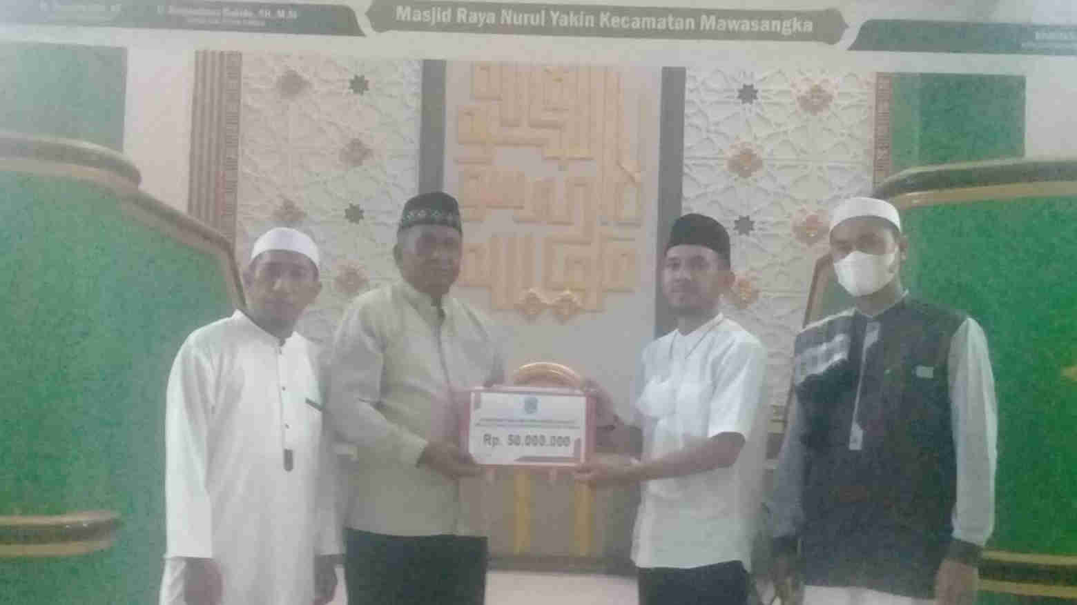Pemda Buteng Salurkan Rp 50 Juta untuk Pembangunan Mesjid
