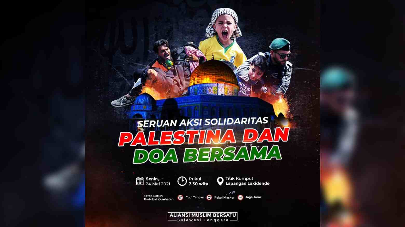 Besok, Warga dan Mahasiswa di Kendari Turun Jalan Bela Palestina