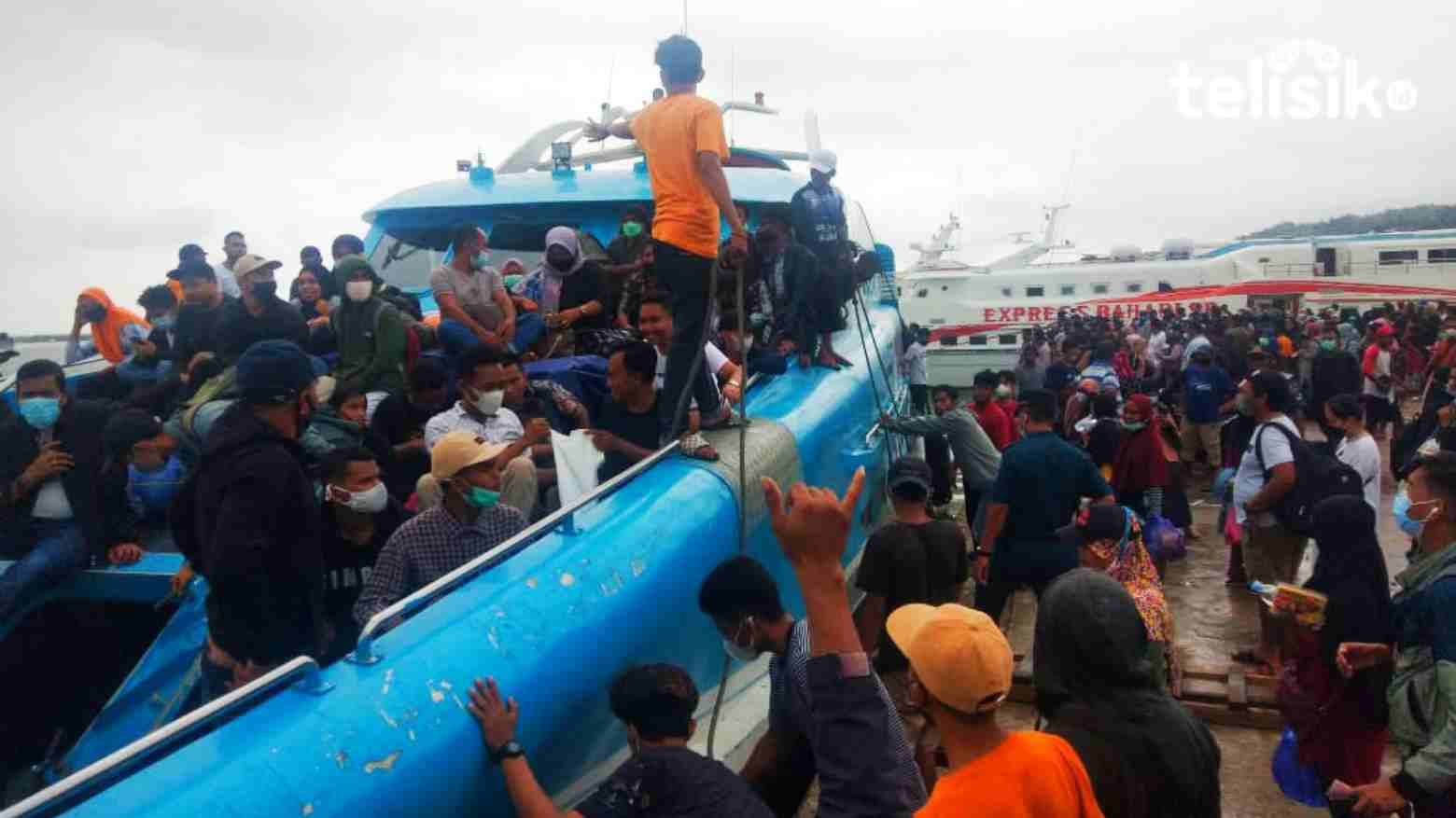 H-1 Larangan Mudik, Pelabuhan Nusantara Kendari Diserbu Penumpang